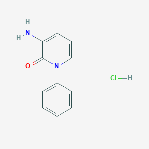 molecular formula C11H11ClN2O B2359246 3-Amino-1-phenylpyridin-2-one;hydrochloride CAS No. 2470438-07-2