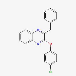 molecular formula C21H15ClN2O B2359250 2-苄基-3-(4-氯苯氧基)喹喔啉 CAS No. 551931-13-6