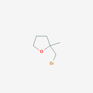 molecular formula C6H11BrO B2359256 2-(Bromomethyl)-2-methyloxolane CAS No. 85870-23-1