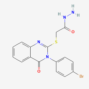 2-{[3-(4-Bromophenyl)-4-oxo-3,4-dihydroquinazolin-2-yl]sulfanyl}acetohydrazide