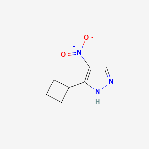 molecular formula C7H9N3O2 B2359269 3-Cyclobutyl-4-nitro-1H-pyrazole CAS No. 1374830-12-2
