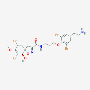 (5S-trans)-N-(3-(4-(2-Aminoethyl)-2,6-dibromophenoxy)propyl)-7,9-dibromo-10-hydroxy-8-methoxy-1-oxa-2-azaspiro(4,5)deca-2,6,8-triene-3-carboxamide