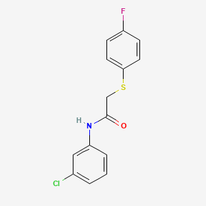 N-(3-chlorophenyl)-2-[(4-fluorophenyl)sulfanyl]acetamide