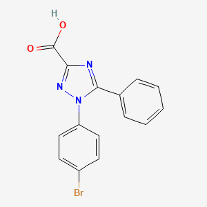 molecular formula C15H10BrN3O2 B2359286 1-(4-bromophenyl)-5-phenyl-1H-1,2,4-triazole-3-carboxylic acid CAS No. 92425-18-8