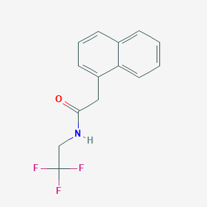 molecular formula C14H12F3NO B2359298 2-Naphthalen-1-yl-N-(2,2,2-trifluoroethyl)acetamide CAS No. 1624384-59-3