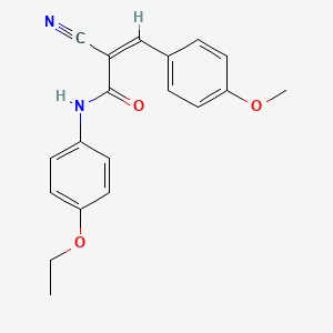 molecular formula C19H18N2O3 B2359301 (Z)-2-cyano-N-(4-ethoxyphenyl)-3-(4-methoxyphenyl)acrylamide CAS No. 313251-53-5