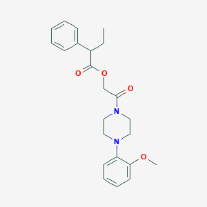 molecular formula C23H28N2O4 B2359304 2-(4-(2-Metoxifenil)piperazin-1-il)-2-oxoethyl 2-fenilbutanoato CAS No. 1794751-03-3