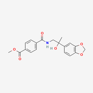 molecular formula C19H19NO6 B2359305 4-((2-(苯并[d][1,3]二氧杂环-5-基)-2-羟基丙基)氨基甲酰基)苯甲酸甲酯 CAS No. 1396869-29-6