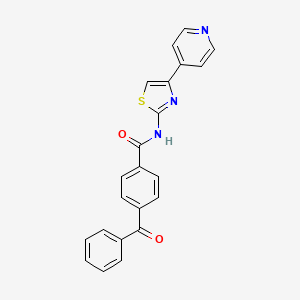 molecular formula C22H15N3O2S B2359312 4-benzoyl-N-(4-pyridin-4-yl-1,3-thiazol-2-yl)benzamide CAS No. 476641-84-6