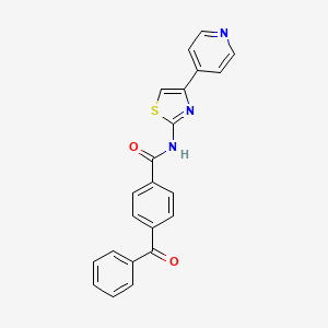 molecular formula C22H15N3O2S B2359312 4-苯甲酰基-N-(4-吡啶-4-基-1,3-噻唑-2-基)苯甲酰胺 CAS No. 476641-84-6