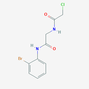 molecular formula C10H10BrClN2O2 B2359313 N-{[(2-溴苯基)羰基]甲基}-2-氯乙酰胺 CAS No. 929973-30-8