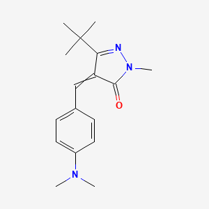 molecular formula C17H23N3O B2359315 (Z)-3-叔丁基-4-(4-(二甲氨基)苯亚甲基)-1-甲基-1H-吡唑-5(4H)-酮 CAS No. 1025130-26-0