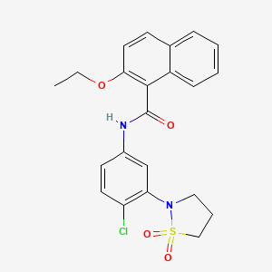 N-(4-chloro-3-(1,1-dioxidoisothiazolidin-2-yl)phenyl)-2-ethoxy-1-naphthamide