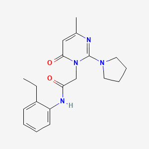 molecular formula C19H24N4O2 B2359339 N-(2-ethylphenyl)-2-(4-methyl-6-oxo-2-pyrrolidin-1-ylpyrimidin-1(6H)-yl)acetamide CAS No. 1251685-32-1