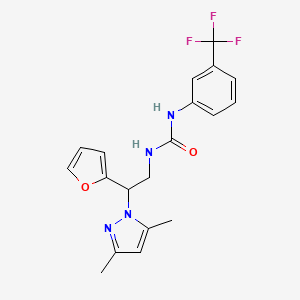 1-(2-(3,5-dimethyl-1H-pyrazol-1-yl)-2-(furan-2-yl)ethyl)-3-(3-(trifluoromethyl)phenyl)urea