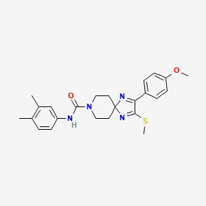 N-(3,4-dimethylphenyl)-2-(4-methoxyphenyl)-3-(methylthio)-1,4,8-triazaspiro[4.5]deca-1,3-diene-8-carboxamide