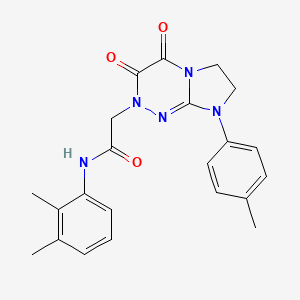 molecular formula C22H23N5O3 B2359365 N-(2,3-dimethylphenyl)-2-(3,4-dioxo-8-(p-tolyl)-3,4,7,8-tetrahydroimidazo[2,1-c][1,2,4]triazin-2(6H)-yl)acetamide CAS No. 941891-26-5
