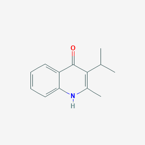 molecular formula C13H15NO B2359373 3-Isopropyl-2-methylquinolin-4-ol CAS No. 357951-56-5