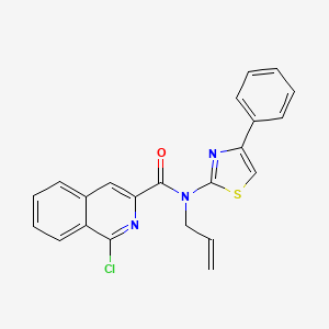 molecular formula C22H16ClN3OS B2359374 1-chloro-N-(4-phenyl-1,3-thiazol-2-yl)-N-prop-2-enylisoquinoline-3-carboxamide CAS No. 1100090-34-3