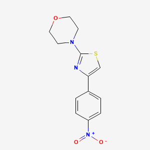 molecular formula C13H13N3O3S B2359379 4-[4-(4-硝基苯基)-1,3-噻唑-2-基]吗啉 CAS No. 125488-18-8