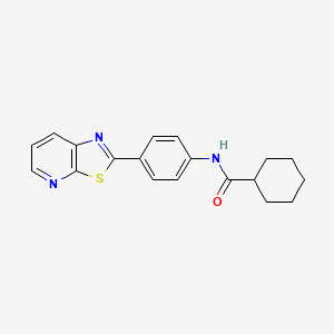 molecular formula C19H19N3OS B2359385 N-(4-(Thiazolo[5,4-b]pyridin-2-yl)phenyl)cyclohexanecarboxamid CAS No. 863588-78-7