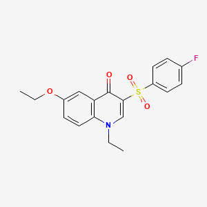 6-ethoxy-1-ethyl-3-((4-fluorophenyl)sulfonyl)quinolin-4(1H)-one