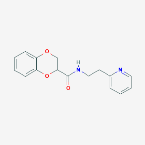 molecular formula C16H16N2O3 B2359395 N-[2-(2-Pyridinyl)ethyl]-2,3-dihydro-1,4-benzodioxin-2-carboxamid CAS No. 865660-11-3