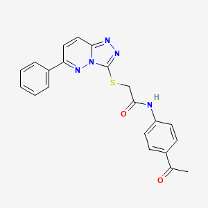 molecular formula C21H17N5O2S B2359396 N-(4-乙酰苯基)-2-((6-苯基-[1,2,4]三唑并[4,3-b]哒嗪-3-基)硫代)乙酰胺 CAS No. 891117-38-7
