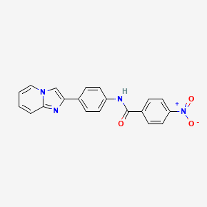 molecular formula C20H14N4O3 B2359397 N-(4-咪唑并[1,2-a]吡啶-2-基苯基)-4-硝基苯甲酰胺 CAS No. 332384-00-6