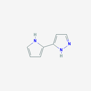 molecular formula C7H7N3 B2359398 3-(1H-pyrrol-2-yl)-1H-pyrazole CAS No. 1019010-39-9