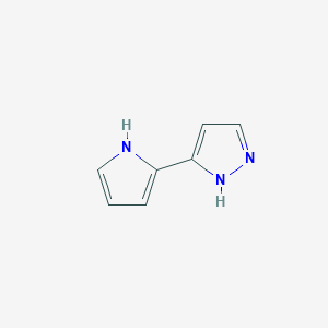 molecular formula C7H7N3 B2359398 3-(1H-吡咯-2-基)-1H-吡唑 CAS No. 1019010-39-9