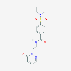 molecular formula C17H22N4O4S B2359401 4-(N,N-diethylsulfamoyl)-N-(2-(6-oxopyridazin-1(6H)-yl)ethyl)benzamide CAS No. 1049530-34-8