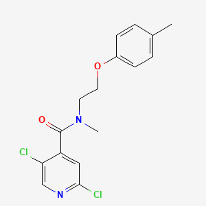 molecular formula C16H16Cl2N2O2 B2359402 2,5-dichloro-N-methyl-N-[2-(4-methylphenoxy)ethyl]pyridine-4-carboxamide CAS No. 1808786-53-9