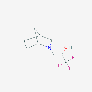molecular formula C9H14F3NO B2359411 3-(2-Azabicyclo[2.2.1]heptan-2-yl)-1,1,1-trifluoropropan-2-ol CAS No. 1341548-87-5