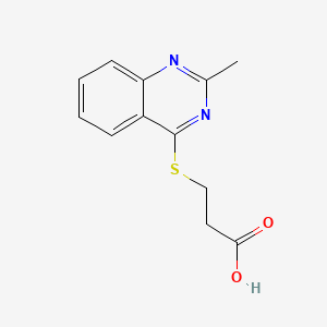 molecular formula C12H12N2O2S B2359437 3-(2-Methylquinazolin-4-yl)sulfanylpropanoic acid CAS No. 310421-94-4