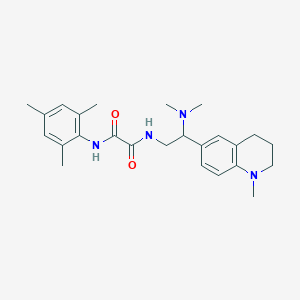 molecular formula C25H34N4O2 B2359438 N1-(2-(dimethylamino)-2-(1-methyl-1,2,3,4-tetrahydroquinolin-6-yl)ethyl)-N2-mesityloxalamide CAS No. 922064-59-3