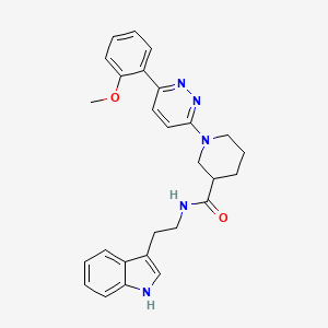 molecular formula C27H29N5O2 B2359443 N-[2-(1H-吲哚-3-基)乙基]-1-[6-(2-甲氧基苯基)哒嗪-3-基]哌啶-3-甲酰胺 CAS No. 1203289-41-1