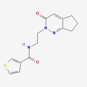 N-(2-(3-oxo-3,5,6,7-tetrahydro-2H-cyclopenta[c]pyridazin-2-yl)ethyl)thiophene-3-carboxamide