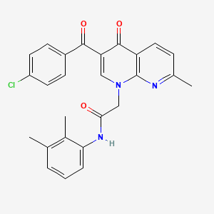 molecular formula C26H22ClN3O3 B2359451 2-(3-(4-氯苯甲酰)-7-甲基-4-氧代-1,8-萘啶-1(4H)-基)-N-(2,3-二甲基苯基)乙酰胺 CAS No. 894911-81-0