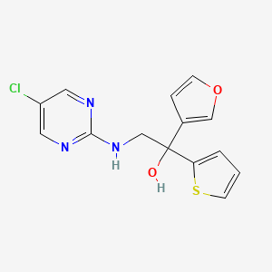 2-[(5-Chloropyrimidin-2-yl)amino]-1-(furan-3-yl)-1-thiophen-2-ylethanol