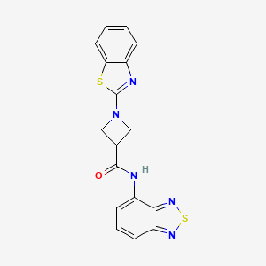 molecular formula C17H13N5OS2 B2359459 N-(benzo[c][1,2,5]thiadiazol-4-yl)-1-(benzo[d]thiazol-2-yl)azetidine-3-carboxamide CAS No. 1334371-34-4