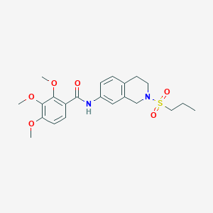 2,3,4-trimethoxy-N-(2-(propylsulfonyl)-1,2,3,4-tetrahydroisoquinolin-7-yl)benzamide