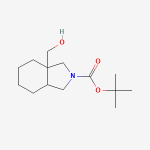 molecular formula C14H25NO3 B2359468 Tert-butyl 7a-(hydroxymethyl)-3,3a,4,5,6,7-hexahydro-1H-isoindole-2-carboxylate CAS No. 2241139-49-9