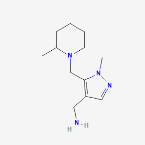 [1-Methyl-5-[(2-methylpiperidin-1-yl)methyl]pyrazol-4-yl]methanamine