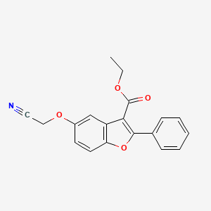 molecular formula C19H15NO4 B2359481 5-(氰基甲氧基)-2-苯基-1-苯并呋喃-3-羧酸乙酯 CAS No. 314745-73-8