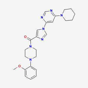molecular formula C24H29N7O2 B2359484 [4-(2-甲氧基苯基)哌嗪][1-(6-哌啶-4-嘧啶基)-1H-咪唑-4-基]甲酮 CAS No. 1251627-89-0