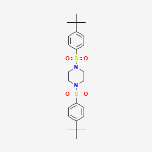molecular formula C24H34N2O4S2 B2359492 1,4-Bis(4-tert-butylbenzenesulfonyl)piperazine CAS No. 889255-28-1