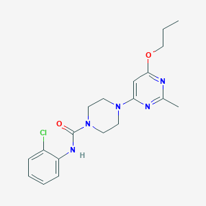 molecular formula C19H24ClN5O2 B2359493 N-(2-氯苯基)-4-(2-甲基-6-丙氧基嘧啶-4-基)哌嗪-1-甲酰胺 CAS No. 946325-05-9