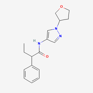 N-[1-(Oxolan-3-YL)pyrazol-4-YL]-2-phenylbutanamide