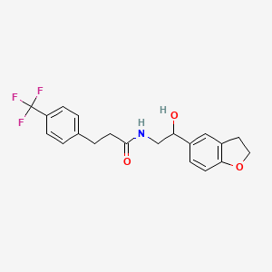 molecular formula C20H20F3NO3 B2359498 N-(2-(2,3-dihydrobenzofuran-5-yl)-2-hydroxyethyl)-3-(4-(trifluoromethyl)phenyl)propanamide CAS No. 1798523-76-8